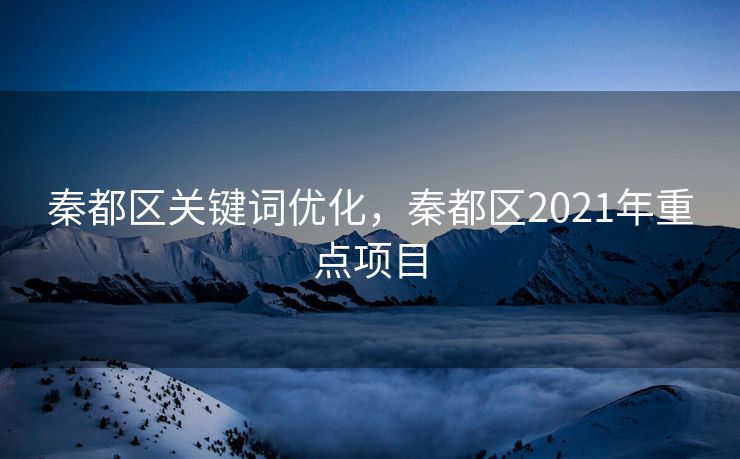 秦都区关键词优化，秦都区2021年重点项目