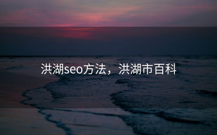 洪湖seo方法，洪湖市百科