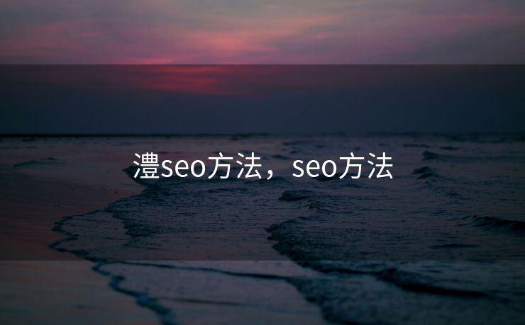 澧seo方法，seo方法