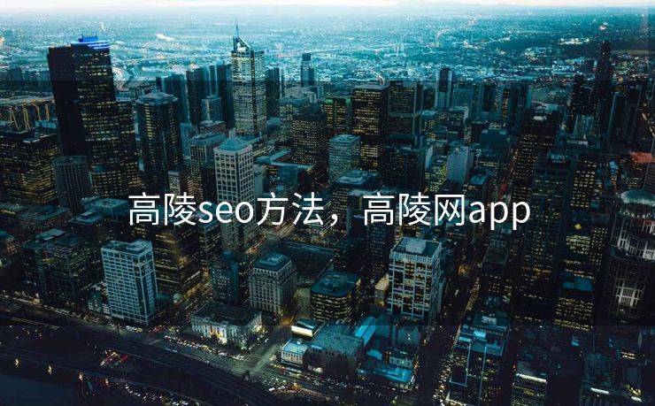 高陵seo方法，高陵网app