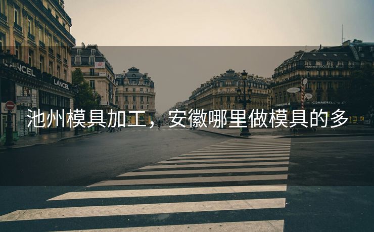 池州模具加工，安徽哪里做模具的多