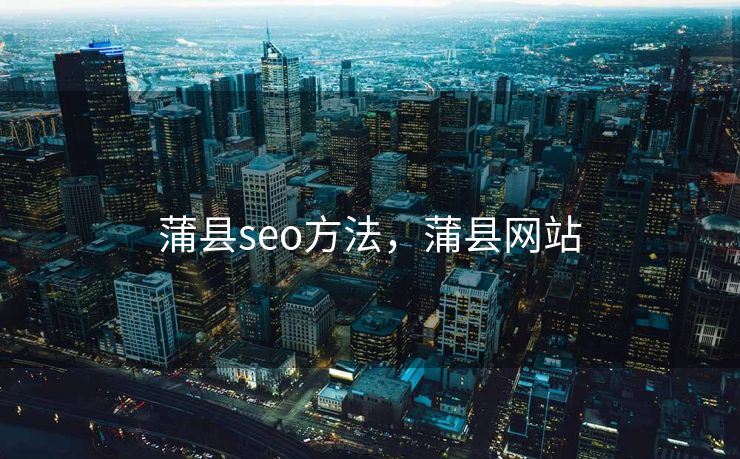 蒲县seo方法，蒲县网站