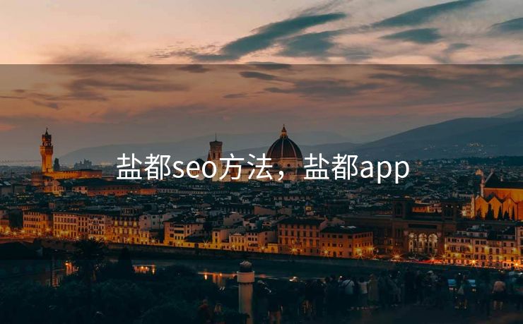 盐都seo方法，盐都app