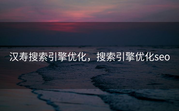 汉寿搜索引擎优化，搜索引擎优化seo