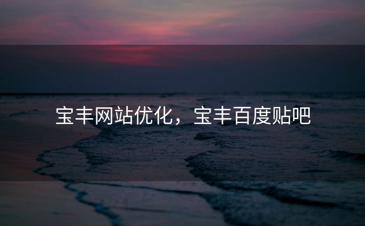 宝丰网站优化，宝丰百度贴吧