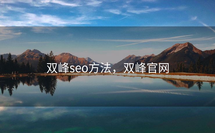 双峰seo方法，双峰官网