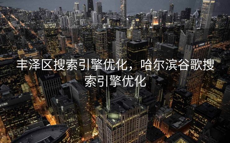 丰泽区搜索引擎优化，哈尔滨谷歌搜索引擎优化