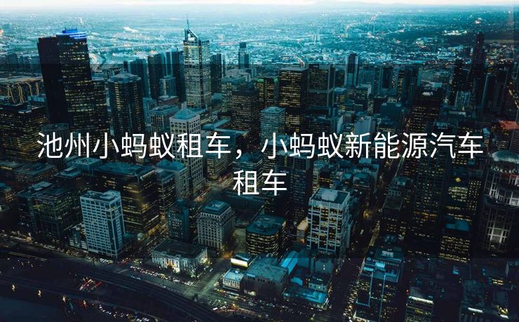 池州小蚂蚁租车，小蚂蚁新能源汽车租车