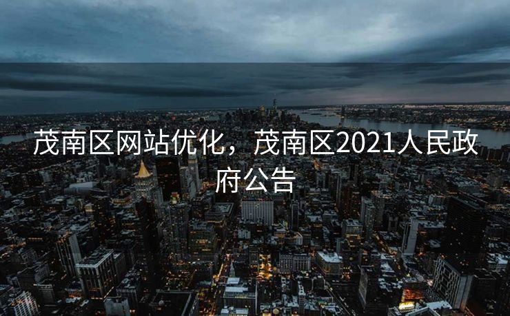茂南区网站优化，茂南区2021人民政府公告