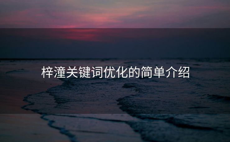 梓潼关键词优化的简单介绍